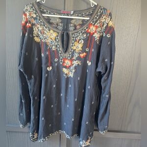 Tops | Johnny Was Embroidered Blouse | Poshmark